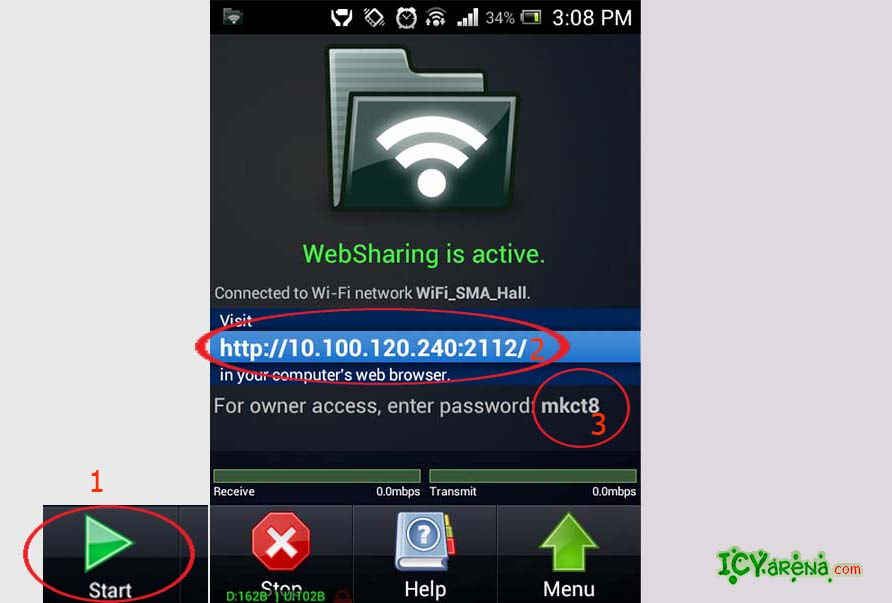 Share files between android to android or pc to android device via wifi